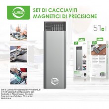 Set cacciaviti magnetici di precisioni 51 in 1 riparazione occhiali PC Telefoni