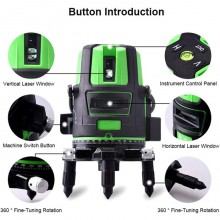 Livella laser tracciatore autolivellante 360º rotazione 5 linee verdi Q-SP01 