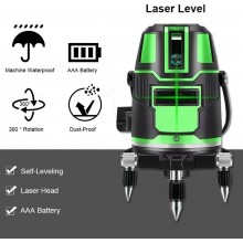 Livella laser tracciatore autolivellante 360º rotazione 5 linee verdi Q-SP01 