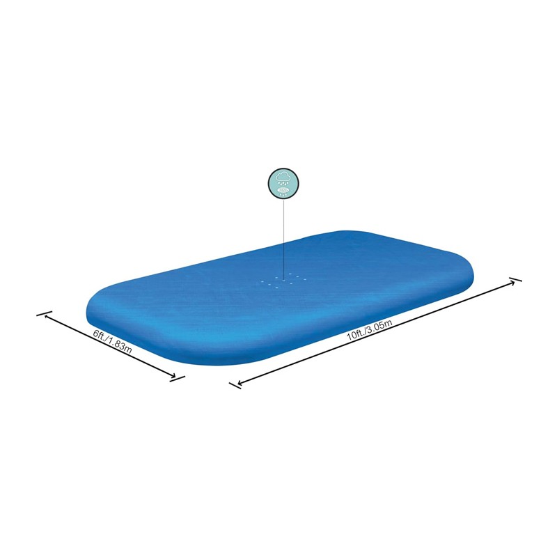 Telo di copertura per piscina family Rettangolare 305x183 cm blu Be...