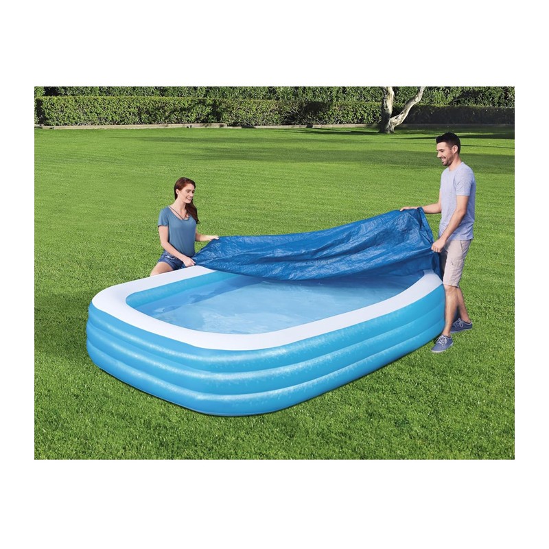 Telo di copertura per piscina family Rettangolare 305x183 cm blu Be...