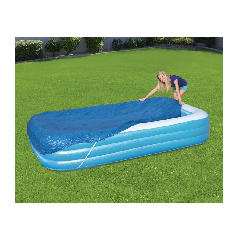 Telo di copertura per piscina family Rettangolare 305x183 cm blu Be...
