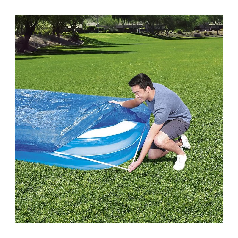Telo di copertura per piscina family Rettangolare 305x183 cm blu Be...