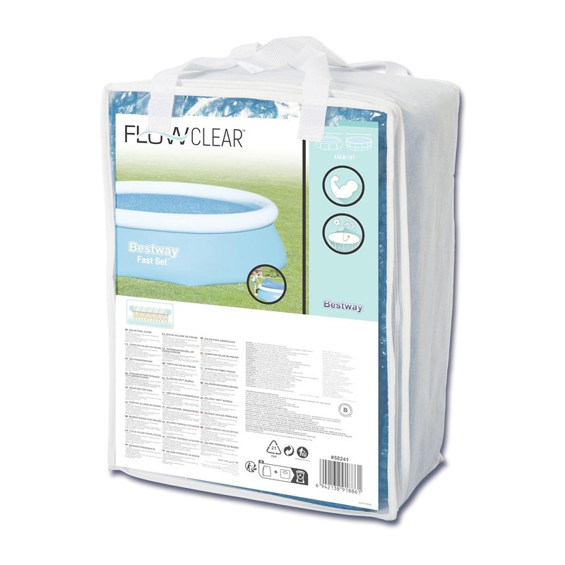 Bestway Telo Termico Per Piscina Fast Set e Steel Pro Rotonda 305cm...