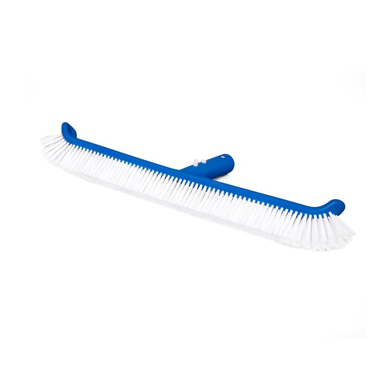 Spazzola per Pulizia Pareti Fondo Piscina 45 cm con Setole Dure Attacco a Clip