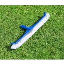 Spazzola per Pulizia Pareti Fondo Piscina 45 cm con Setole Dure Attacco a Clip