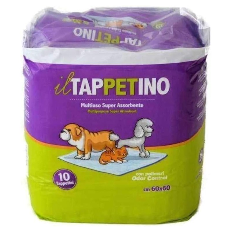 10x Tappetini igienici assorbenti cani gatti traverse animali domestici 60x60 cm