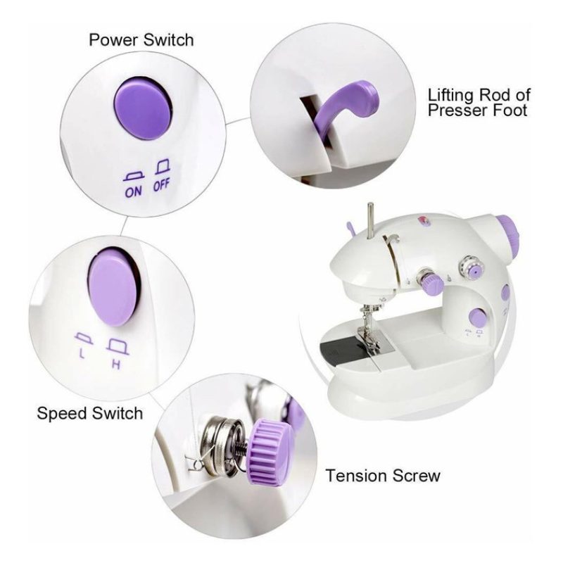 Allpress Mini macchina per cucire da cucito 4in1 portatile viaggio ...