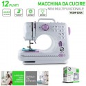 Macchina da cucire portatile con pedale 2 velocità e 12 punti cucito YASM-505A