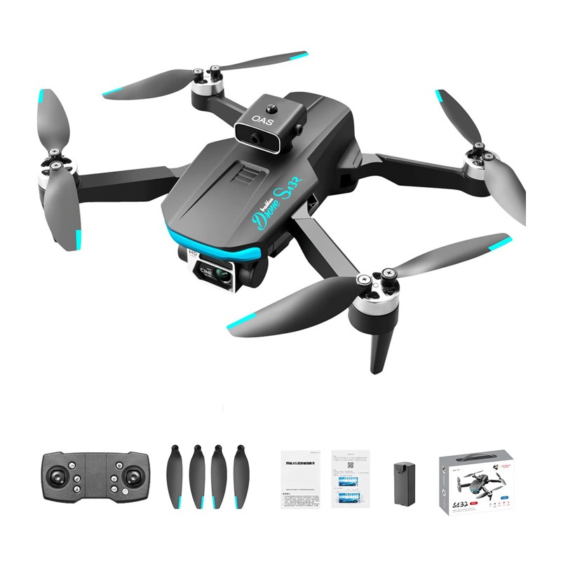 Mini drone S132 GPS 8K professionale fotocamera 360 motore brushless telecomando