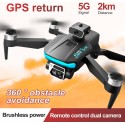 Mini drone S132 GPS 8K professionale fotocamera 360 motore brushless telecomando