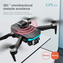 Mini drone S132 GPS 8K professionale fotocamera 360 motore brushless telecomando