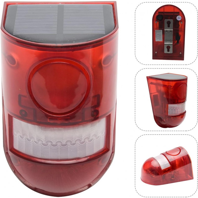 Allpress Luce led lampeggiante sirena sensore antifurto energia sol...