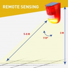 Luce led lampeggiante sirena sensore antifurto energia solare allarme AL-05536