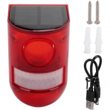 Luce led lampeggiante sirena sensore antifurto energia solare allarme AL-05536