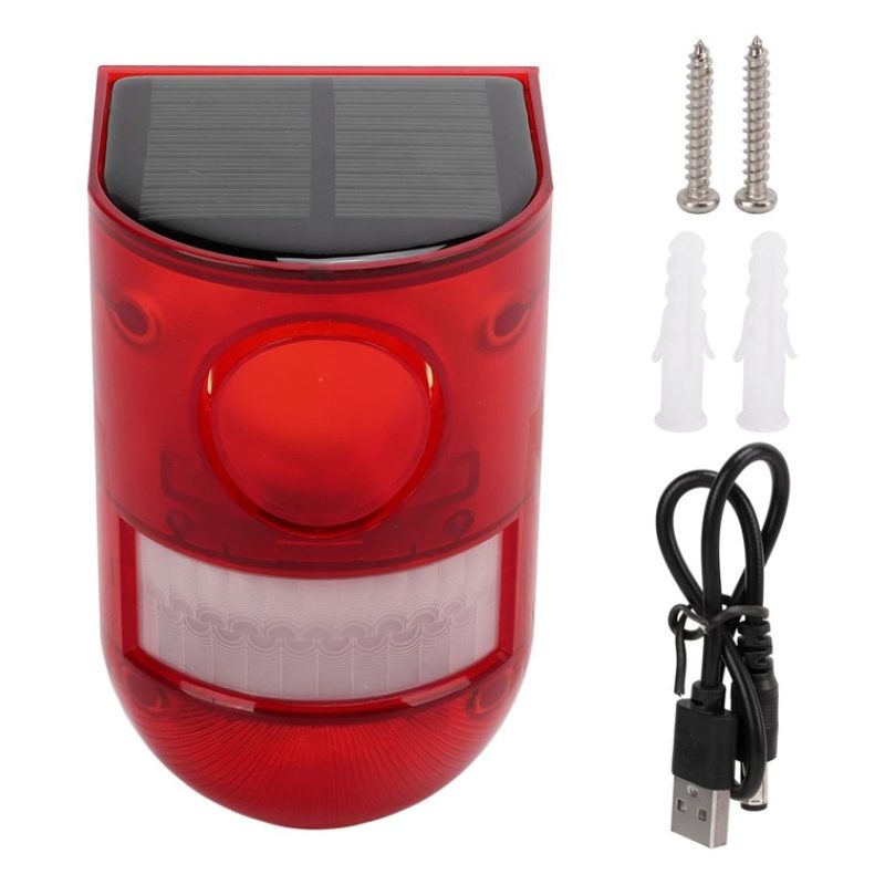 Allpress Luce led lampeggiante sirena sensore antifurto energia sol...