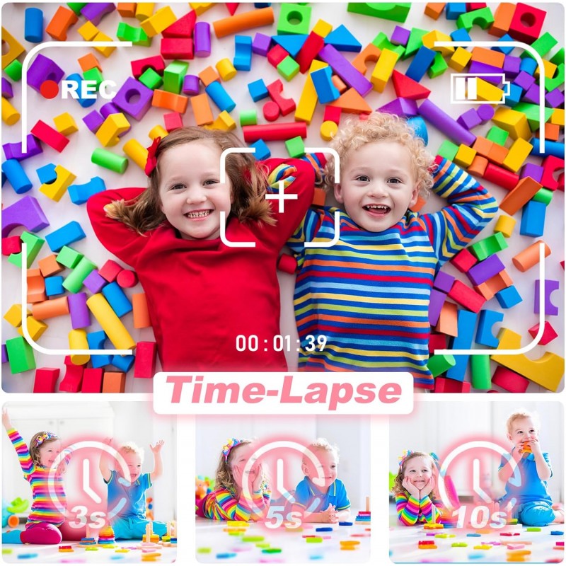 Hongu Fotocamera digitale per bambini macchina fotografica stampa i...