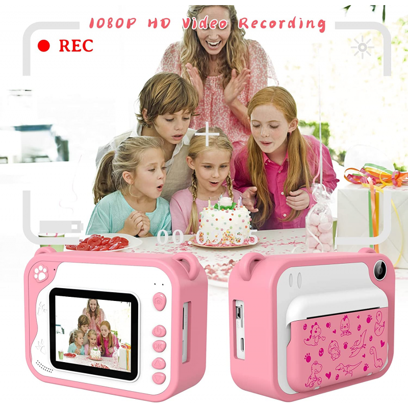 Hongu Fotocamera digitale per bambini macchina fotografica stampa i...