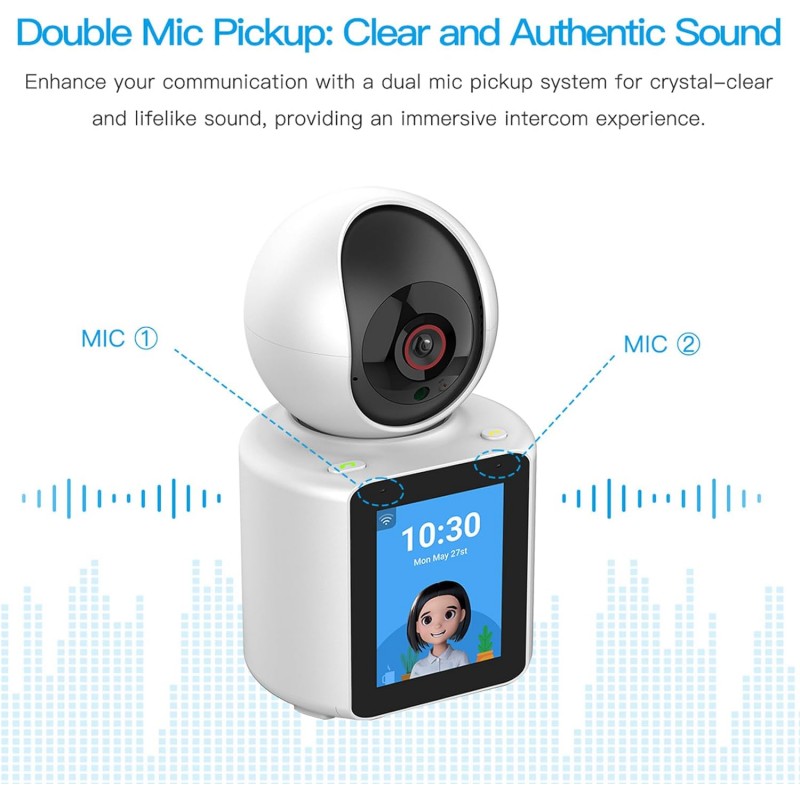 Andowl Telecamera IP WIFI videochiamata sorveglianza visione IR HD ...