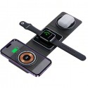 Caricatore wireless 3 in 1 Magnetico Airpods/Apple Watch/iPhone pieghevole USB