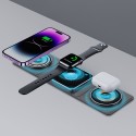 Caricatore wireless 3 in 1 Magnetico Airpods/Apple Watch/iPhone pieghevole USB