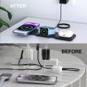 Caricatore wireless 3 in 1 Magnetico Airpods/Apple Watch/iPhone pieghevole USB
