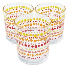 Set 3 bicchieri Cerve in vetro da 220 cc Bicchiere Colorati per Acqua Vino Bar