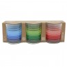Cerve Set 3 bicchieri in vetro Colorati da 220 cc Bicchiere Cerve p...
