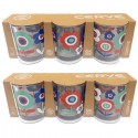 Set 6 bicchieri colorati in vetro 220 cc Cerve per Acqua Vino bibita Bar casa