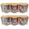 Cerve Set 6 bicchieri colorati in vetro 220 cc Cerve per Acqua Vino...