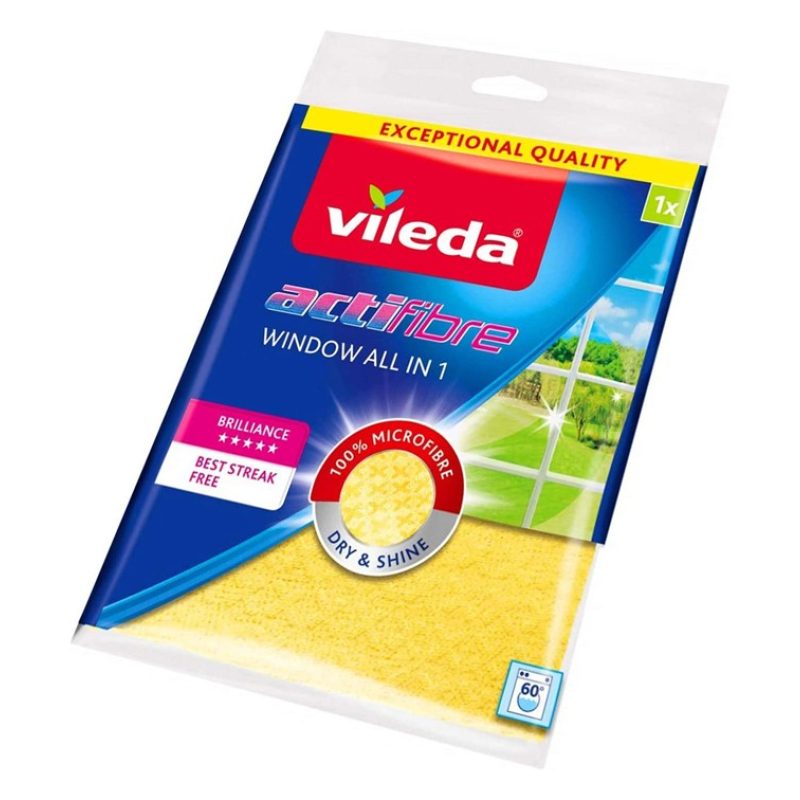 Vileda 10 pezzi Vileda ACTIFIBRE Vetri e Finestre Panno in microfib...