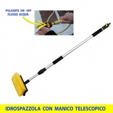 Spazzola scopa per pulizia lavaggio spazzolone telescopico auto camper camion