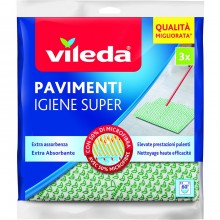 VILEDA Panno pavimenti Igiene super 9 panni da CM.50X45 riutilizzabili lavabili