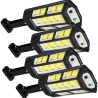 Hongu 4x Lampione faretto LED solare sensore movimento faro esterno...