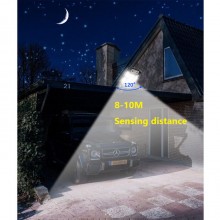 4x Lampione faretto LED solare sensore movimento faro esterno telecomando IP65