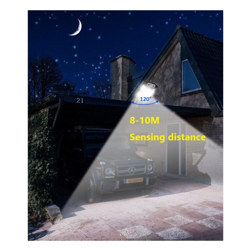 Hongu 4x Lampione faretto LED solare sensore movimento faro esterno...
