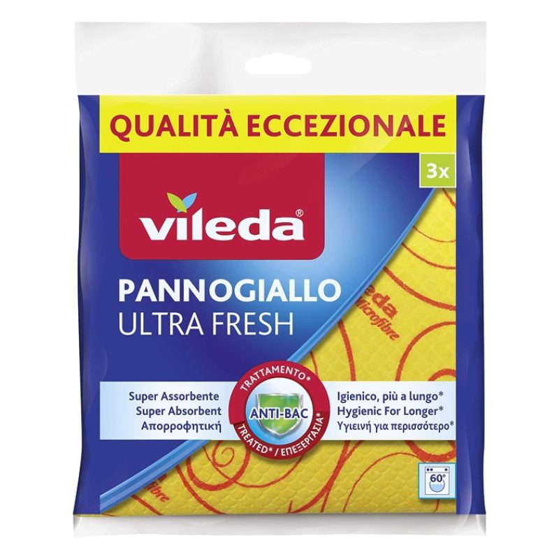 Vileda Panno Giallo Vileda Pezza Conf. 15 Pezzi Straccio in Microfi...