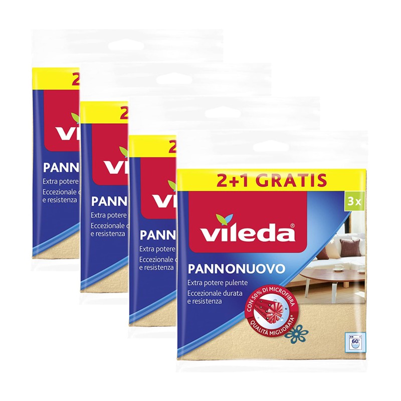 12pz VILEDA Pannonuovo panno microfibra speciale antialone Extra potere pulente
