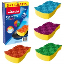 24 Spugna Vileda Ondattiva Colors da cucina antigraffio colorate 13x22x2,6 cm