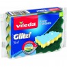 Vileda Spugna da Cucina 3in1 Glitzi 4 Conf. da 2 Pz per Lavare Piat...