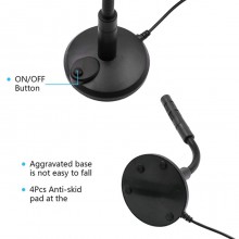 Microfono flessibile cablato Plug & Play 3,5mm da tavolo Studio PC conferenze