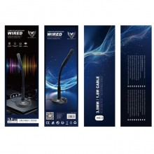 Microfono flessibile cablato Plug & Play 3,5mm da tavolo Studio PC conferenze