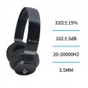 Cuffie Sovraurali con microfono Nero Bass Sound cablate jack 3.5mm cavo 1,2m