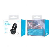 Cuffie Sovraurali con microfono Nero Bass Sound cablate jack 3.5mm cavo 1,2m