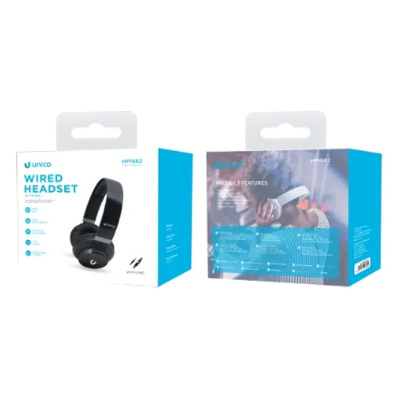 Unico Cuffie Sovraurali con microfono Nero Bass Sound cablate jack ...