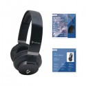 Cuffie Sovraurali con microfono Nero Bass Sound cablate jack 3.5mm cavo 1,2m