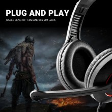 Cuffie da gaming con microfono gioco per PC Jack 3,5 mm con cavo console gamer