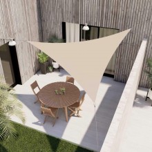 Vela triangolare tenda tendone ombreggiante telo sole ombra giardino parasole 5 metri