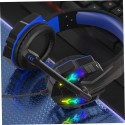 Cuffie gaming con filo LED RGB microfono omnidirezionale console computer GM303