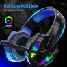 Hongu Cuffie gaming con filo LED RGB microfono omnidirezionale cons...